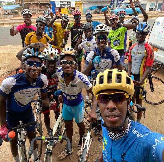 Adrien with Team Benin Cycling